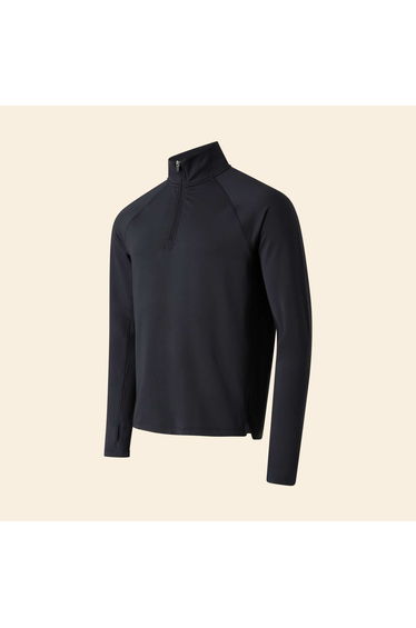 Zip-Up Sports Vest BLACK