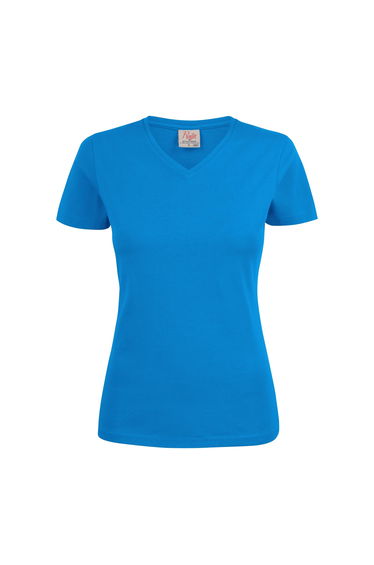 Printer Womens/Ladies V Neck T-Shirt - Ocean Blue