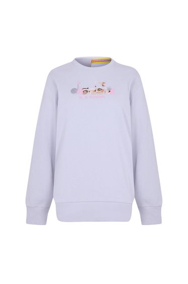 Diadora Womens/Ladies Ribbed Regular Long-Sleeved Sweatshirt - Gravel