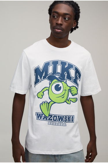 Tall Regular Monsters Inc. License Print T-shirt - white