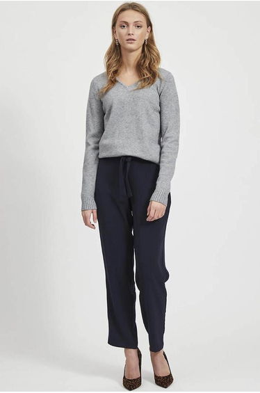 Fine Knit Jumper/Sweater with V-Neck