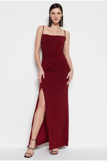 Evening & Prom Dress - Burgundy -