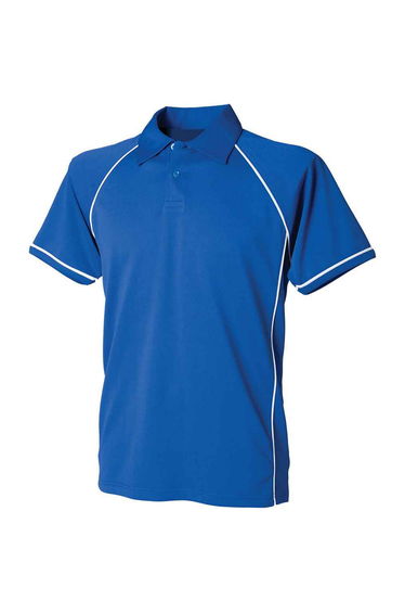 Finden & Hales Childrens/Kids Performance Contrast Piping Polo Shirt - Royal Blue/White