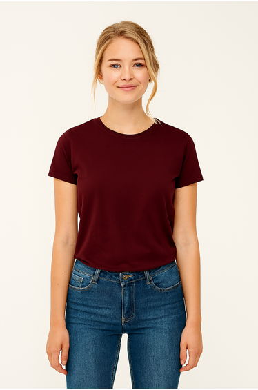 SOLS Womens/Ladies Pioneer Organic T-Shirt - Burgundy