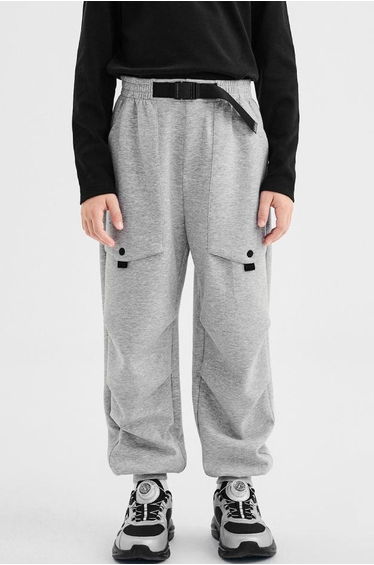 Boys' Cargo Jogger Pants With Adjustable Belt