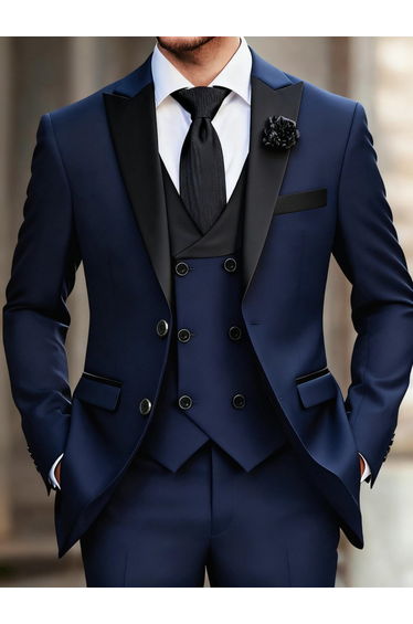 3-Piece Suit Tailored Blazer, Waistcoat and Trousers Set