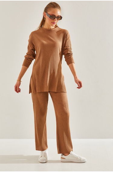 Women's Ribbed Camisole Bottom and Top Set