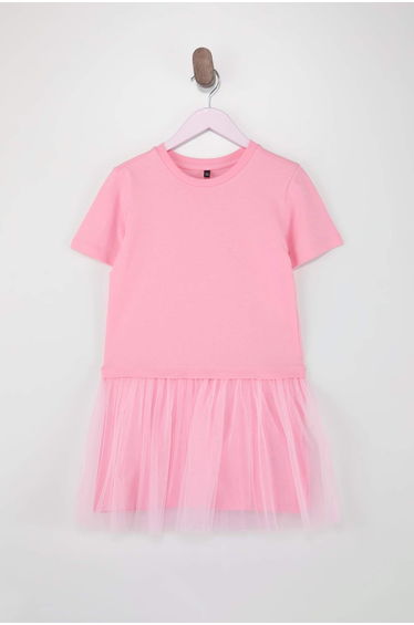 Pink Short / Mini Straight Knitted Dress