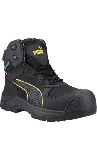 Puma Safety Mens Rock Heavy Duty Waterproof Walking Boots - Black/Yellow