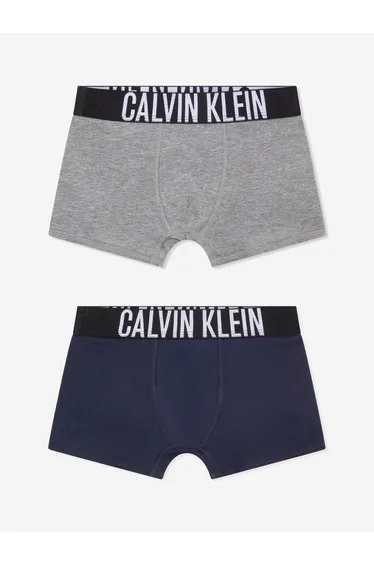 Calvin Klein Boys 2 Pack Boxer Shorts Set in Grey