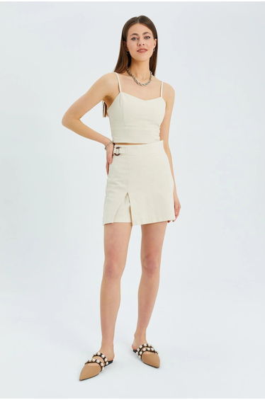 Mixray Mini Skirt with Slit