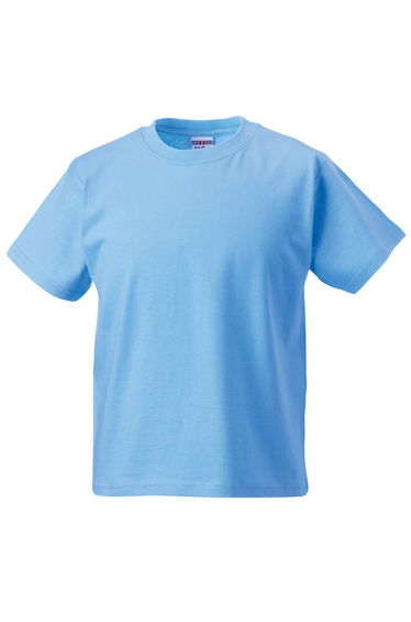Jerzees Schoolgear Childrens Classic Plain T-Shirt (Pack of 2) - Sky Blue