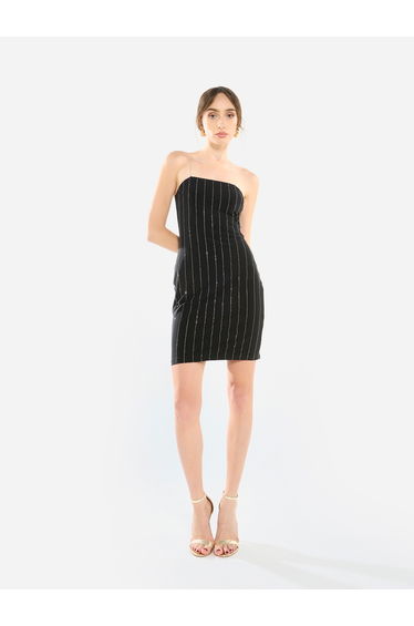 Women Embellished Bandeau Mini Dress
