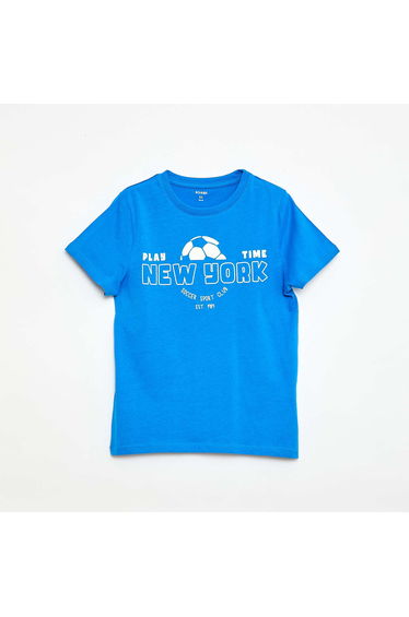 Printed Message T-Shirt BLUE