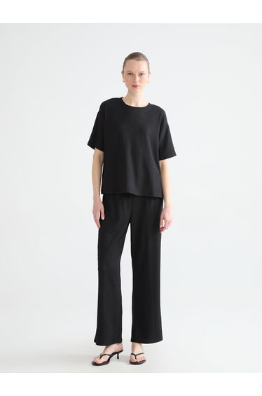Crew Neck Textured Women's T-Shirt