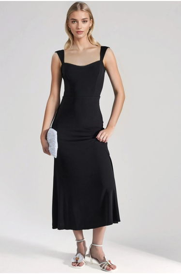 Heart Collar Midi Dress