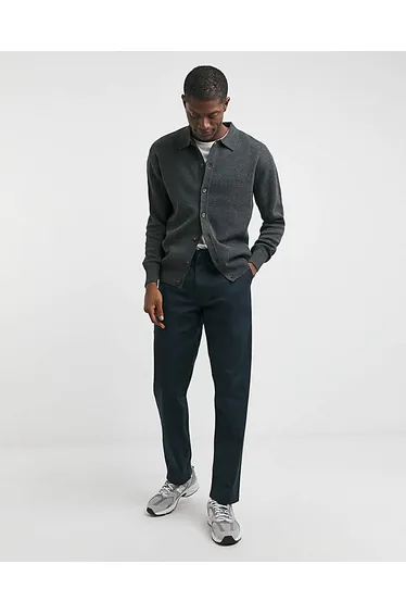 Charcoal Cotton Knitted Shirt