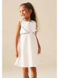 Lizzie Bow Detail Dress - White