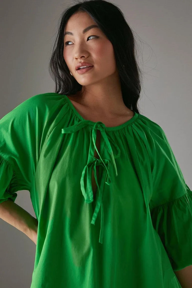 white summer maxi dress French Romantic Cotton fuchsia pink nylon wearing fit ASOS DESIGN long sleeve Color:HUNTERGREEN