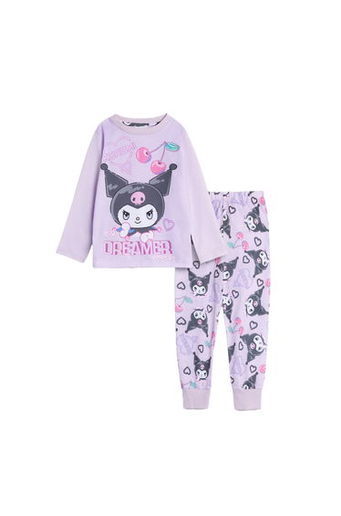 Hello Kitty Girls Kuromi Long Pyjama Set - Purple