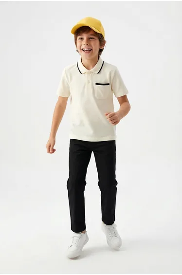 Ecru Plain Knitted Bottom - Top Set