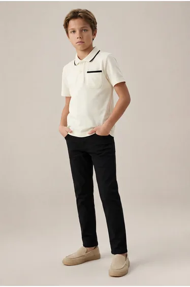 Ecru Plain Knitted Bottom - Top Set