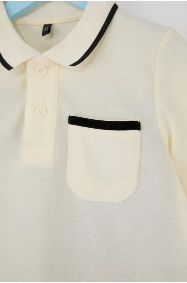 Ecru Plain Knitted Bottom - Top Set