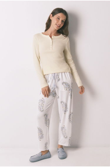 Yellow cotton long sleeve T-shirt
