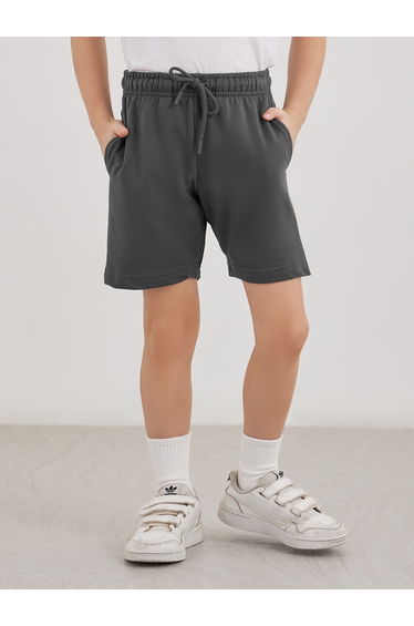 Solid Shorts with Drawsting