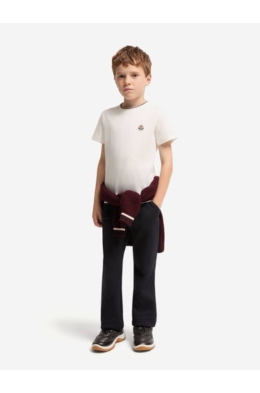 Moncler Enfant Boys Logo T-Shirt in White