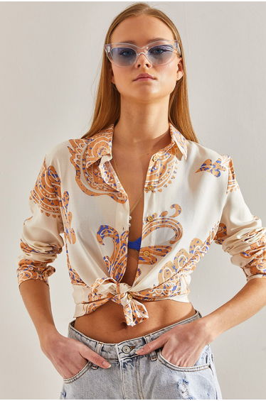 Women's Patterned Viscose Shirt