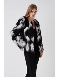 Faux Fur Mono Short Coat