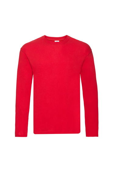Fruit Of The Loom Mens R Long-Sleeved T-Shirt - Red