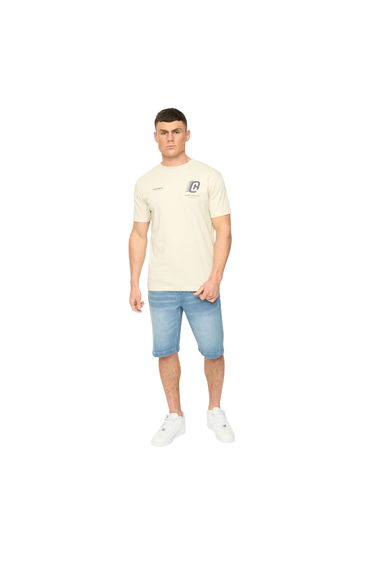 Crosshatch Mens Morville Cotton T-Shirt - Neutral