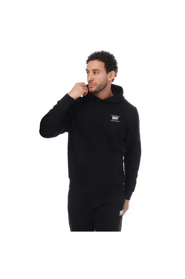 Men's DKNY Printed Logo Blackwater Hoodie in Black