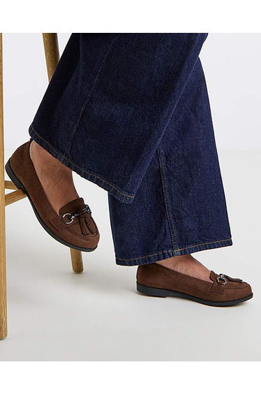 Low Cut Tassel Loafer Ex Wide