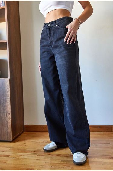 Women's Laser Cut Denim Trousers