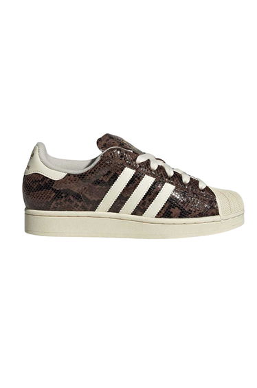 Adidas Womens/Ladies Originals Superstar 82 Snakeskin Leather Trainers - Brown/Cream