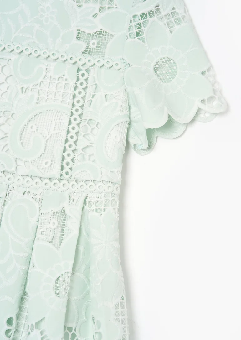 Maeva Mint Lace Dress - 4