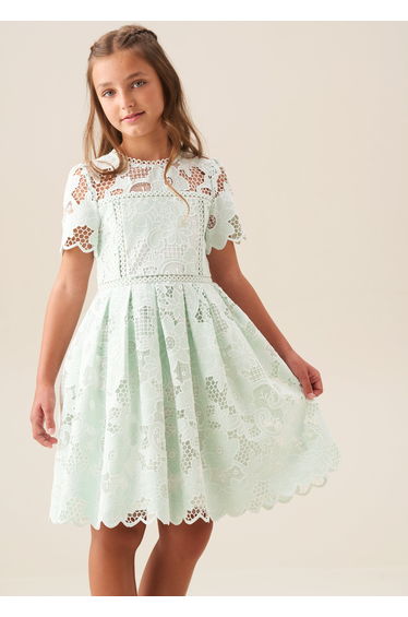 Maeva Mint Lace Dress