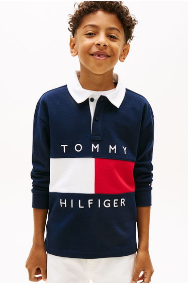Heritage Flag Jersey Polo Ls Dark Night Navy