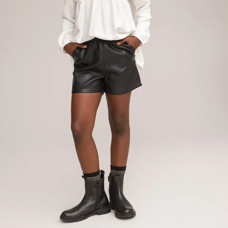 Faux Leather Shorts - 1