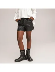Faux Leather Shorts - 1