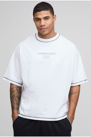 Extreme Oversized Boxy Official Man T-Shirt - white