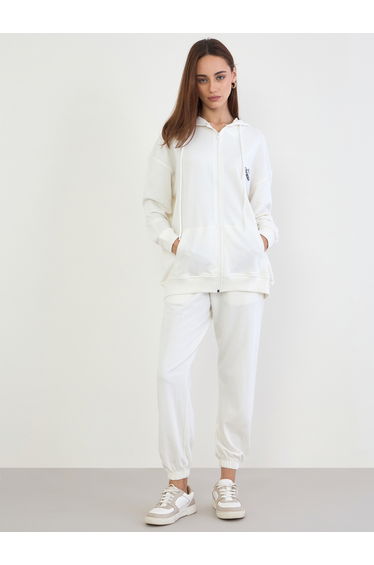 Off White Oversized Hoodie and Joggers Co-Ords