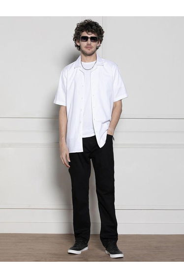 Men Black Relaxed Fit Clean Look Stretchable Jeans
