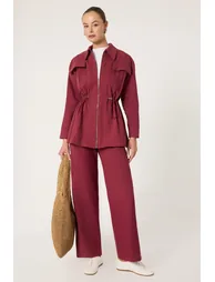 POCKET DETAILED JACKET TROUSERS SET