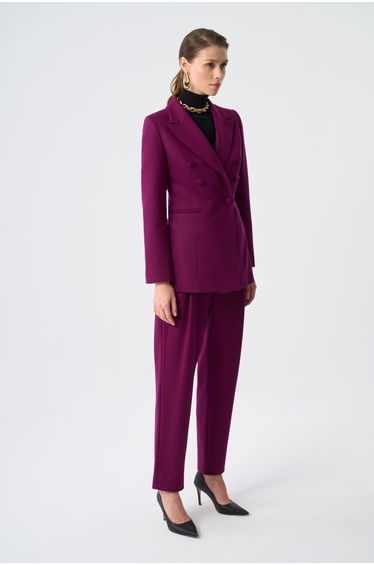 Mizalle Wool Textured Belted Carrot Trousers