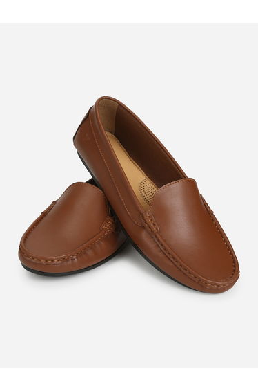 Brown Solid Casual Loafers