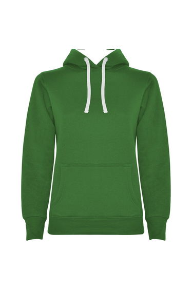 Roly Womens/Ladies Urban Hoodie - Kelly Green/White